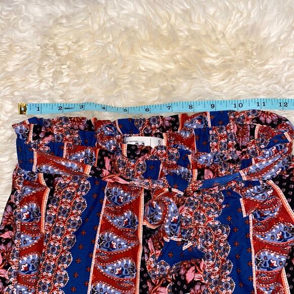 Mudd Sueded Jersey Paperbag Waisted Joggers Tapered Ankle Floral & Paisley EUC - Picture 10 of 12